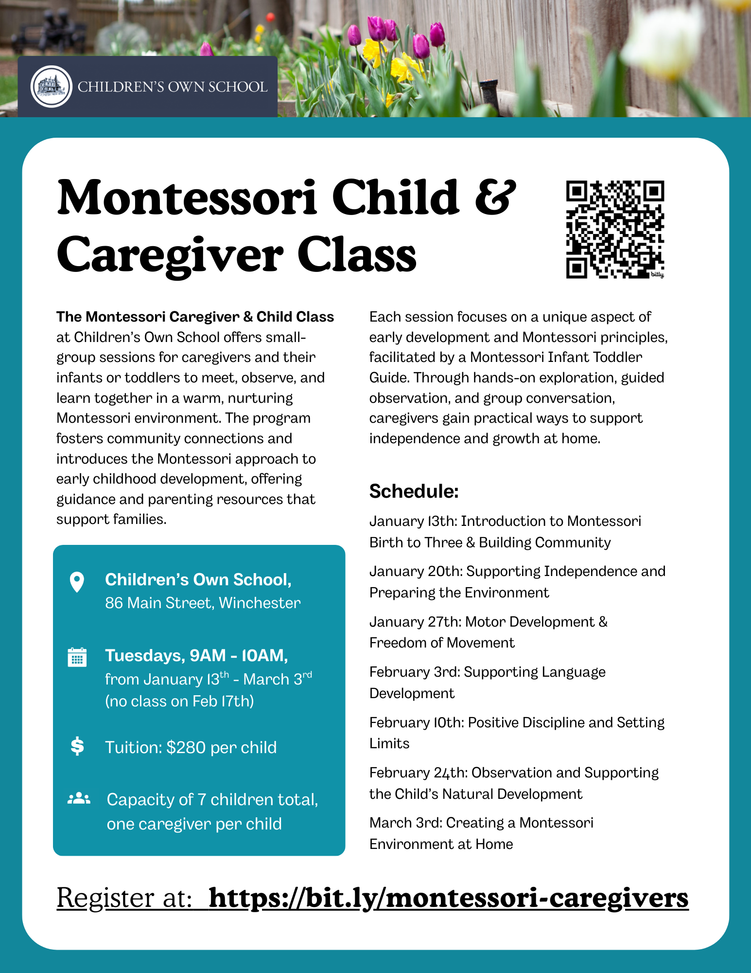 COS Montessori Child and Caregiver Class